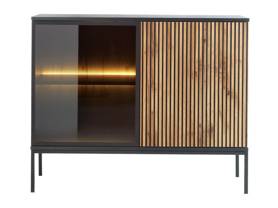 Sideboard Soferi 107 (Black + Wotan Oak)