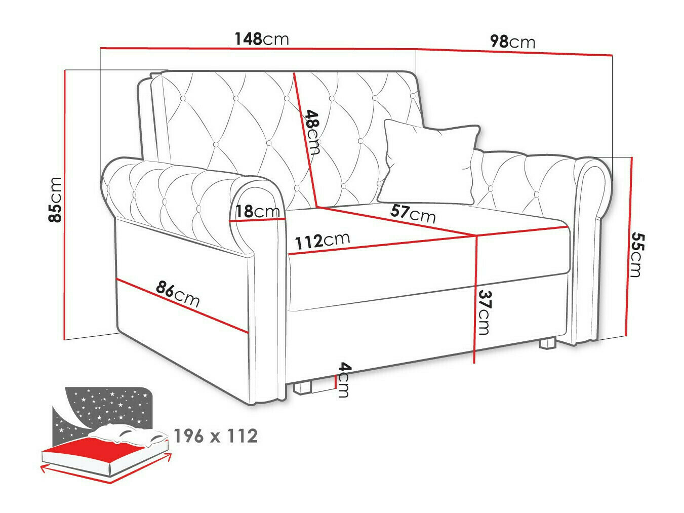 Sofa bed Aelara II (Paros 2)