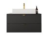Wall-mounted bathroom cabinet for washbasin Fenenou 101 (Black)