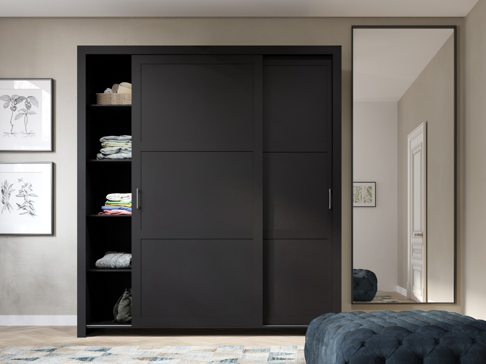 Wardrobe Murrieta 190 (Black)