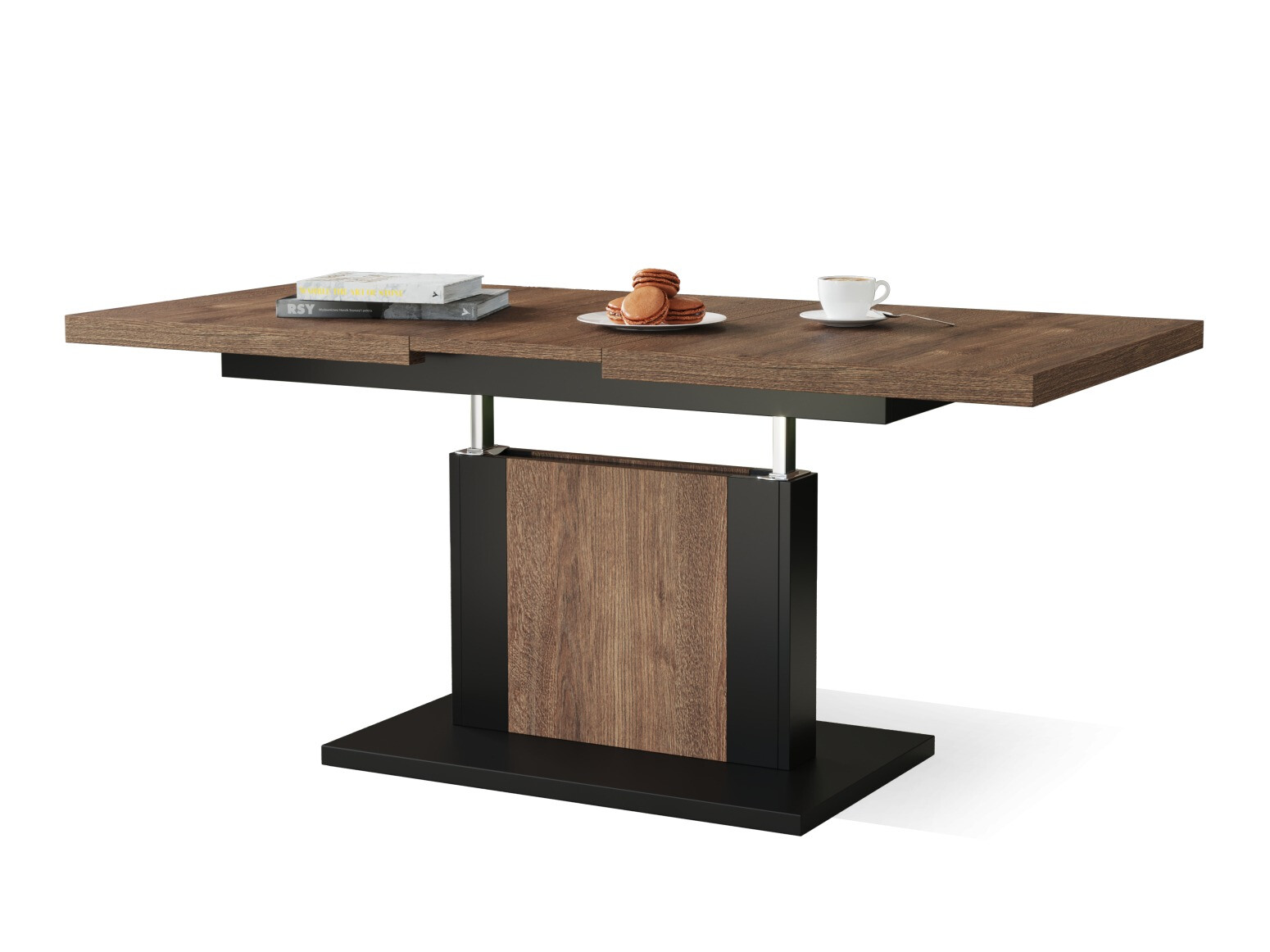 Transforming coffee table Glendale 103 (Dark oak + Black)