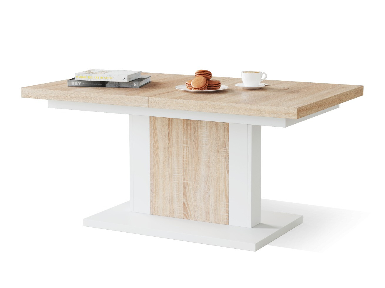 Transforming coffee table Glendale 103 (Sonoma oak + White)