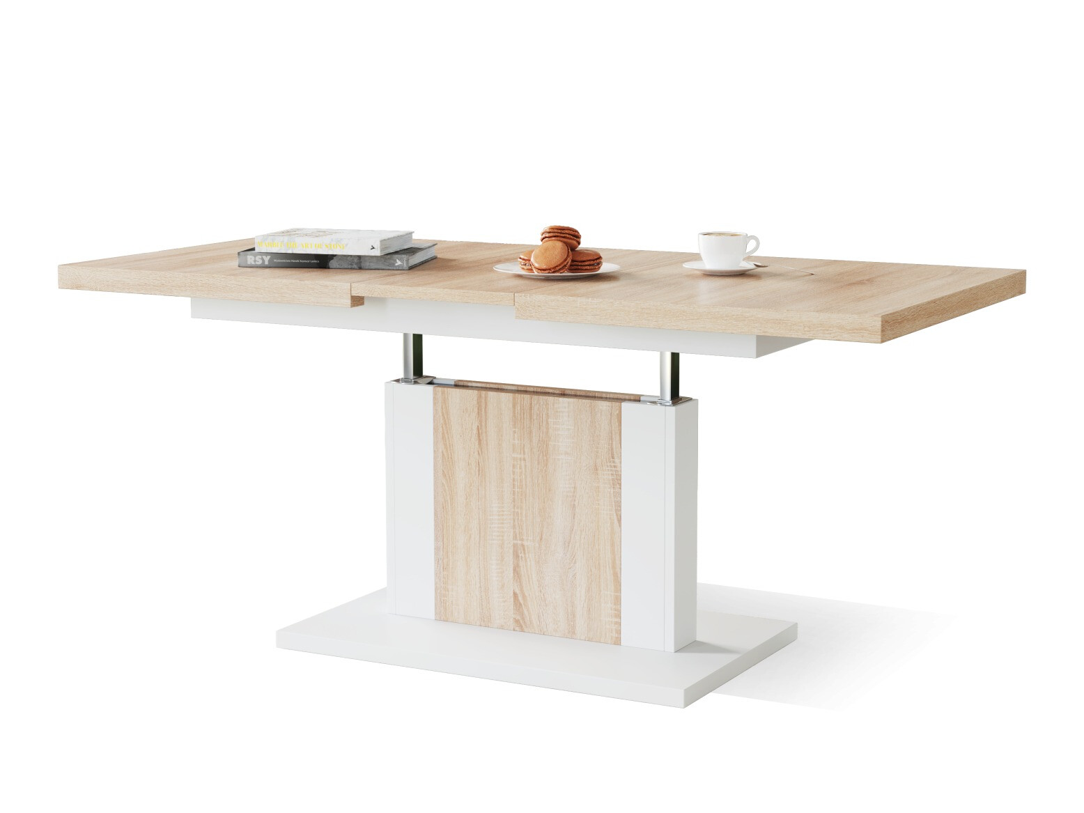 Transforming coffee table Glendale 103 (Sonoma oak + White)