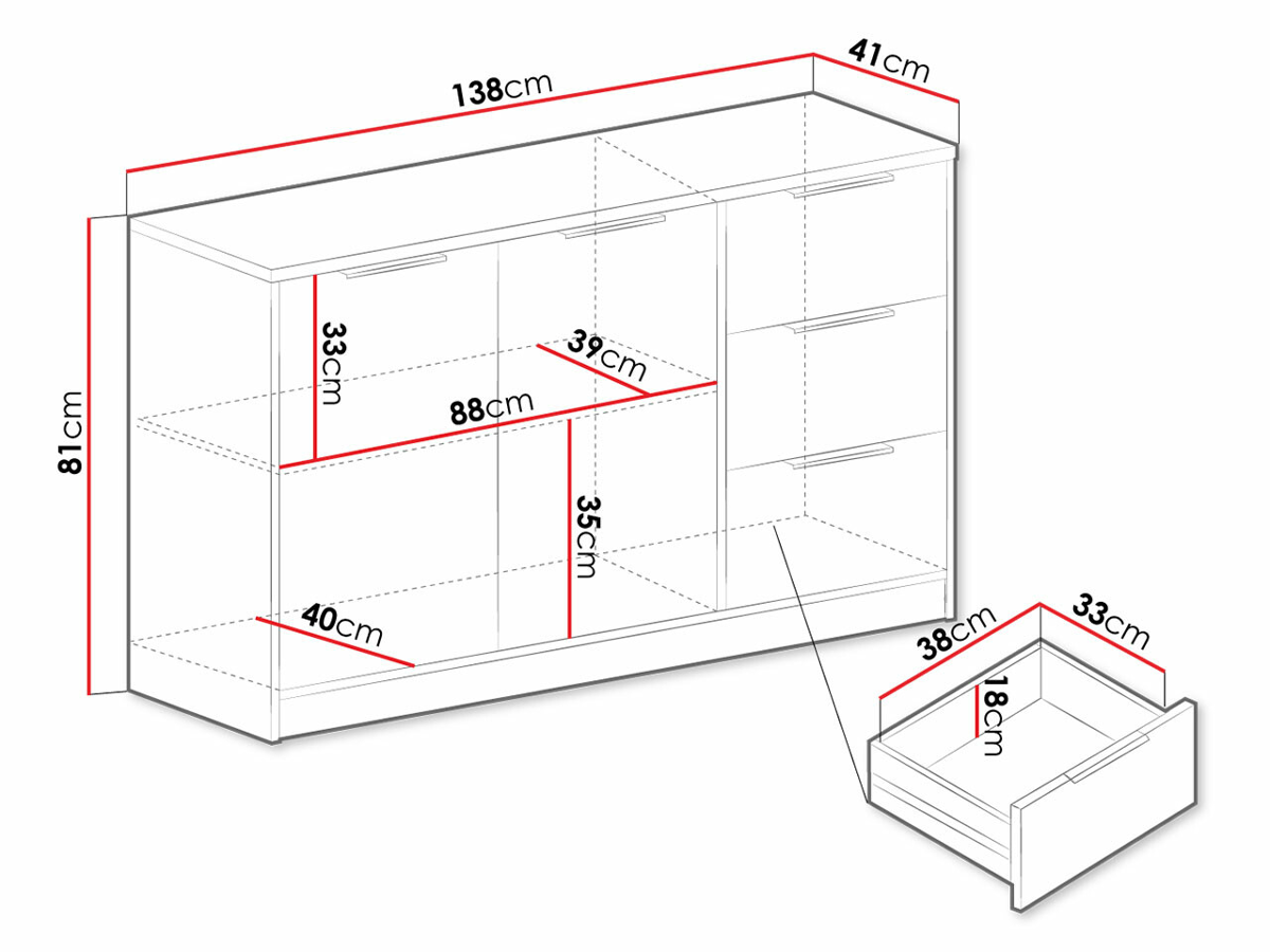 Chest of drawers Ophdome 109