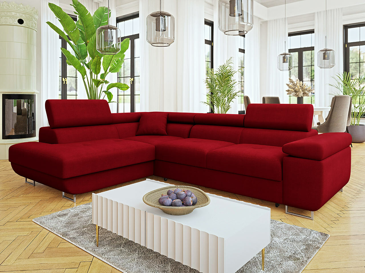 Corner sofa Comfivo Eliferu 101 (Venus Velvet 2926)