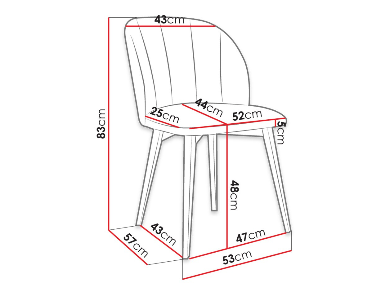 Chair Racine 104 (Magic Velvet 2216)