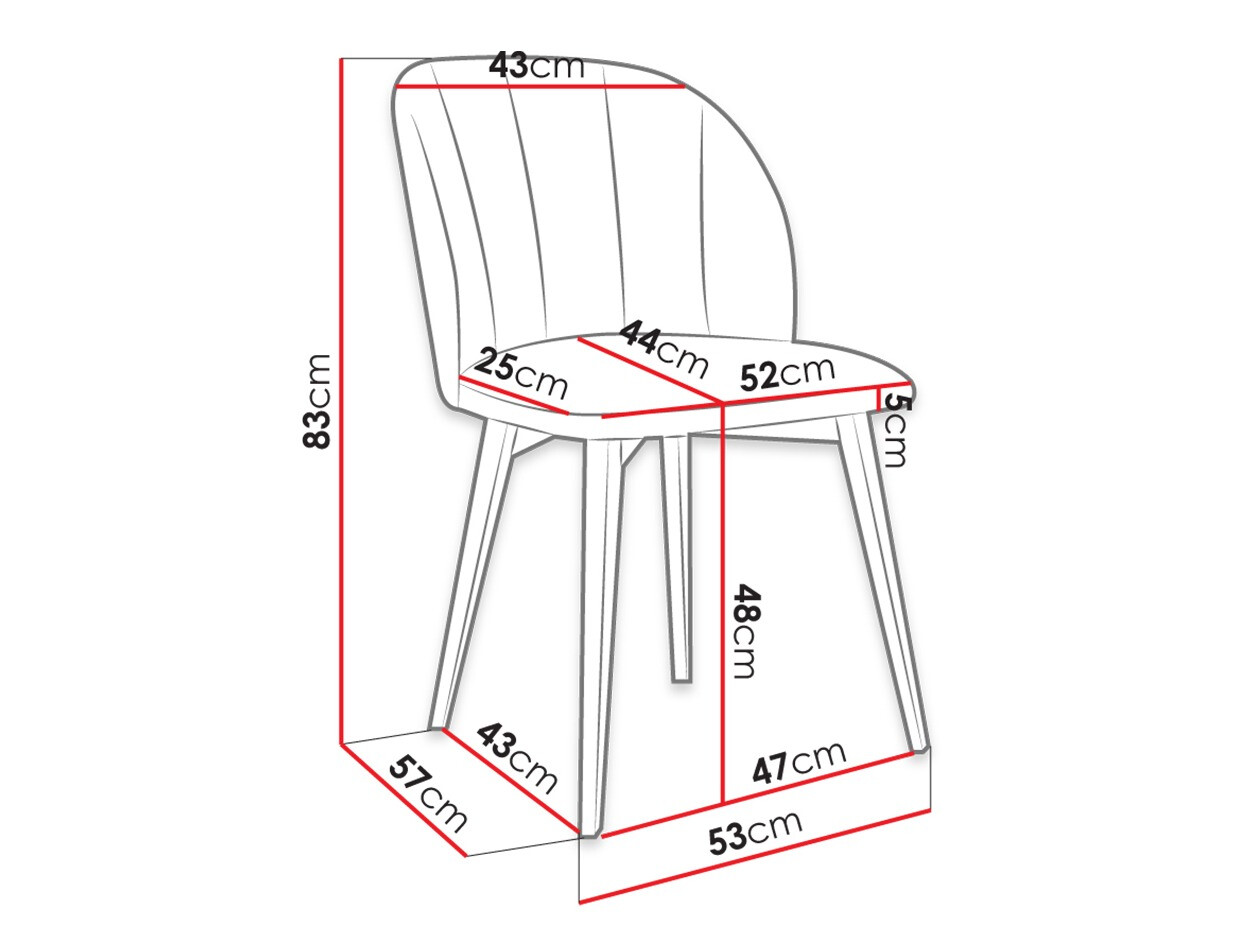 Chair Racine 104 (Magic Velvet 2217)
