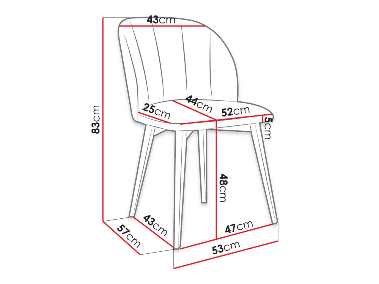 Chair Racine 104 (Magic Velvet 2225)