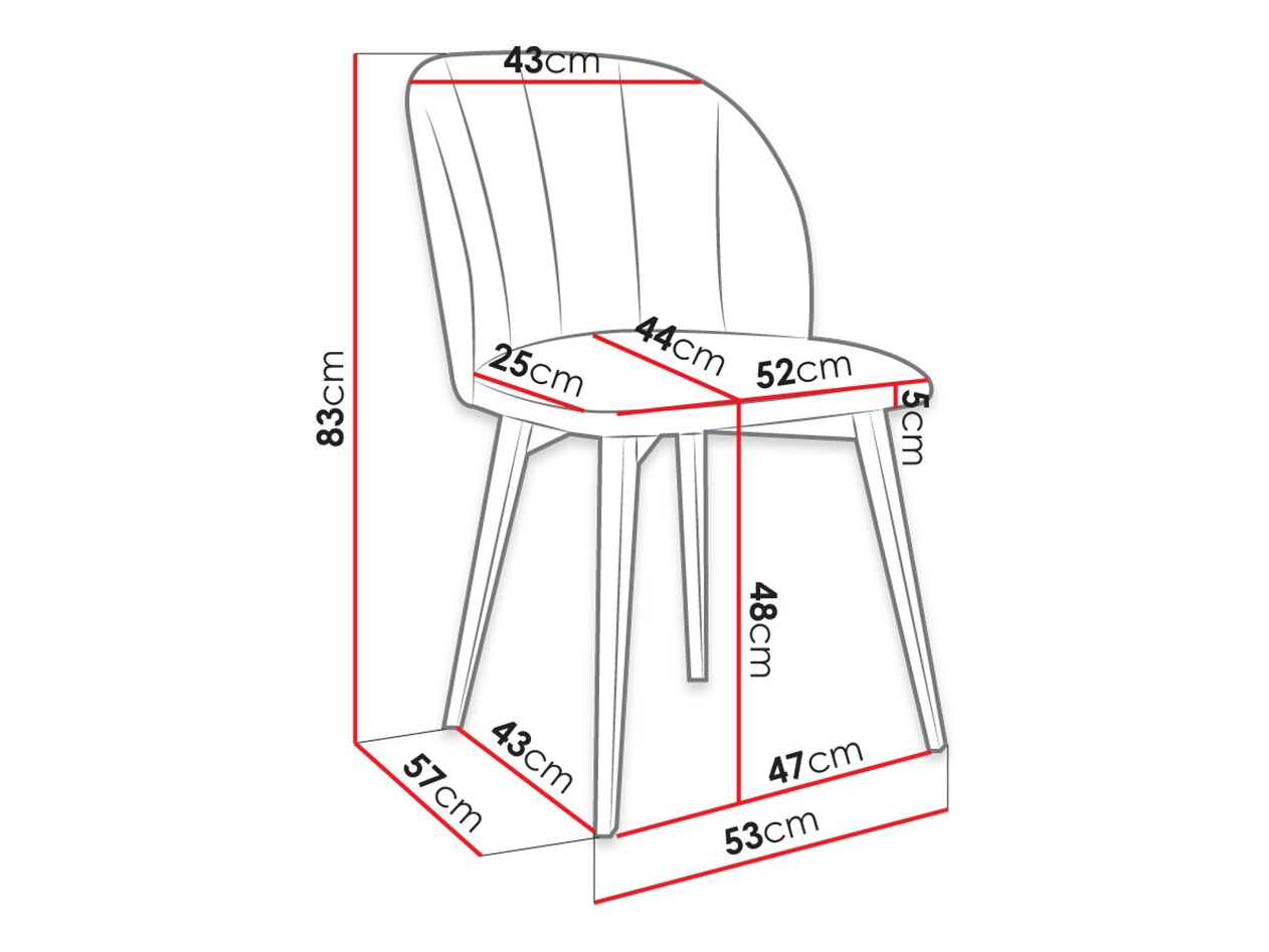 Chair Racine 104 (Magic Velvet 2250)