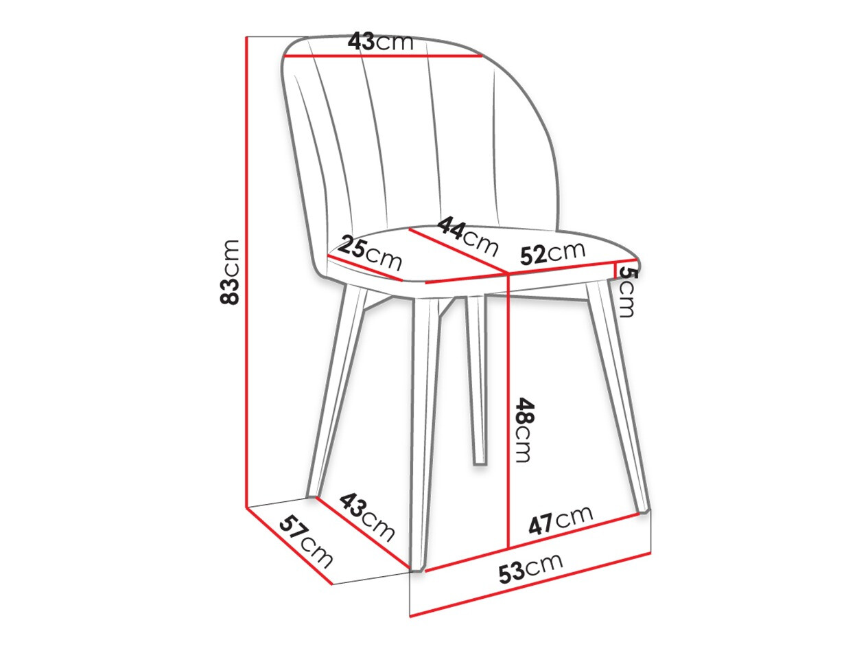 Chair Racine 104 (Magic Velvet 2258)