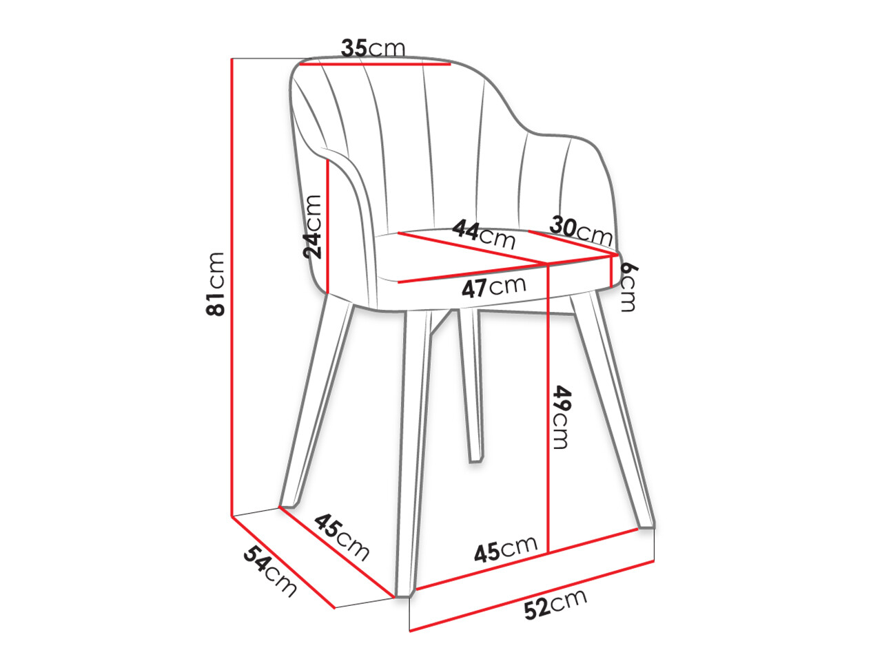 Chair Racine 105 (Magic Velvet 2258)