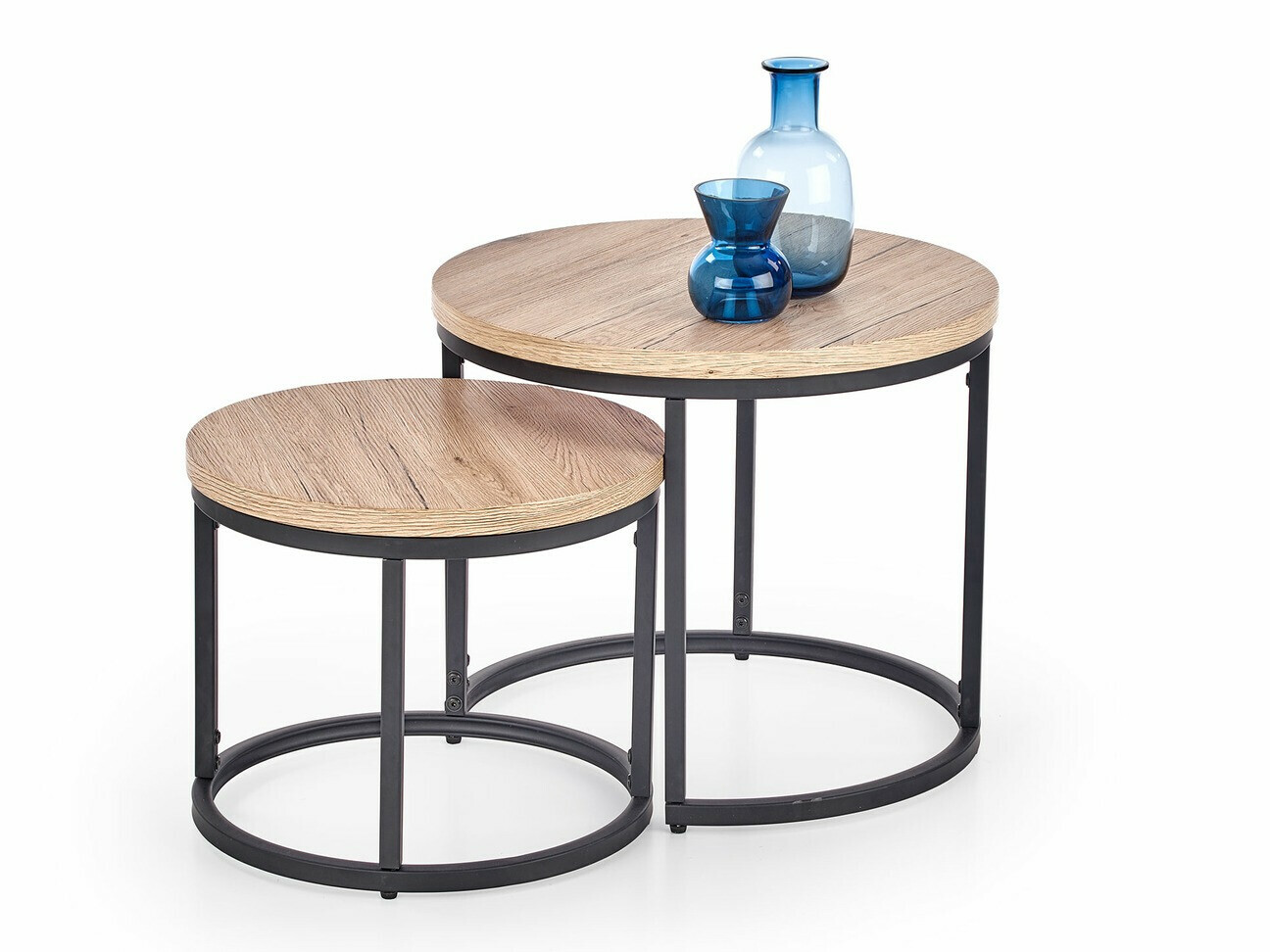 Nest of coffee tables Houston 951 (San Remo oak + Black)