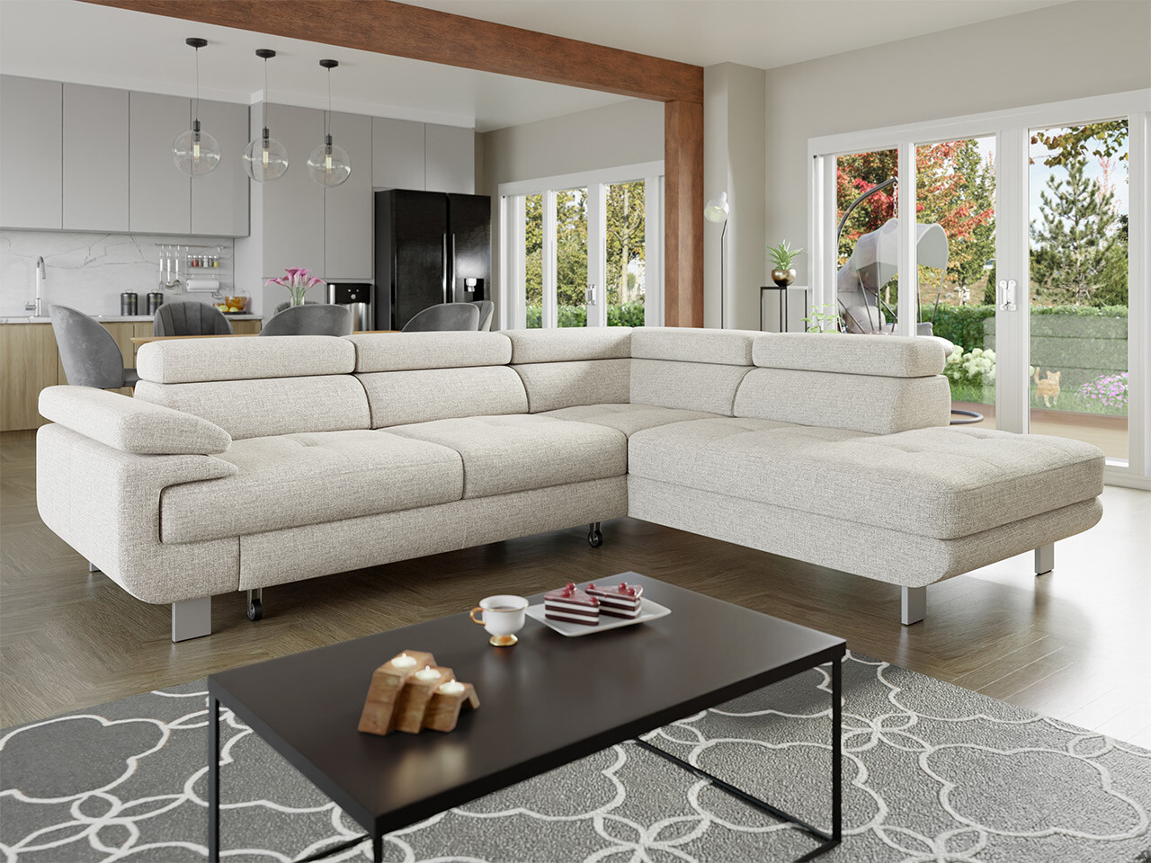 Corner sofa Lincoln 188 (Barrel 03)