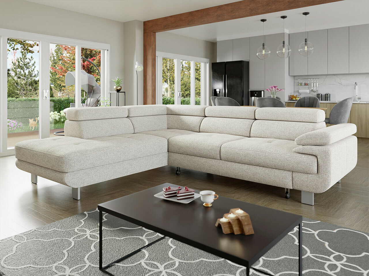 Corner sofa Lincoln 188 (Barrel 03)