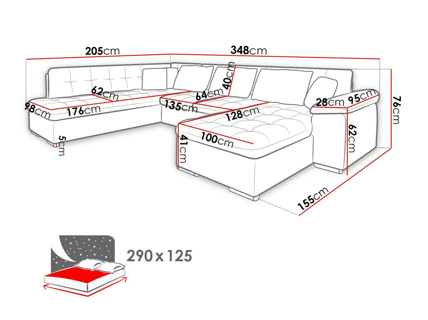 Corner sofa Comfivo Gemma VI (Horton 204.01)