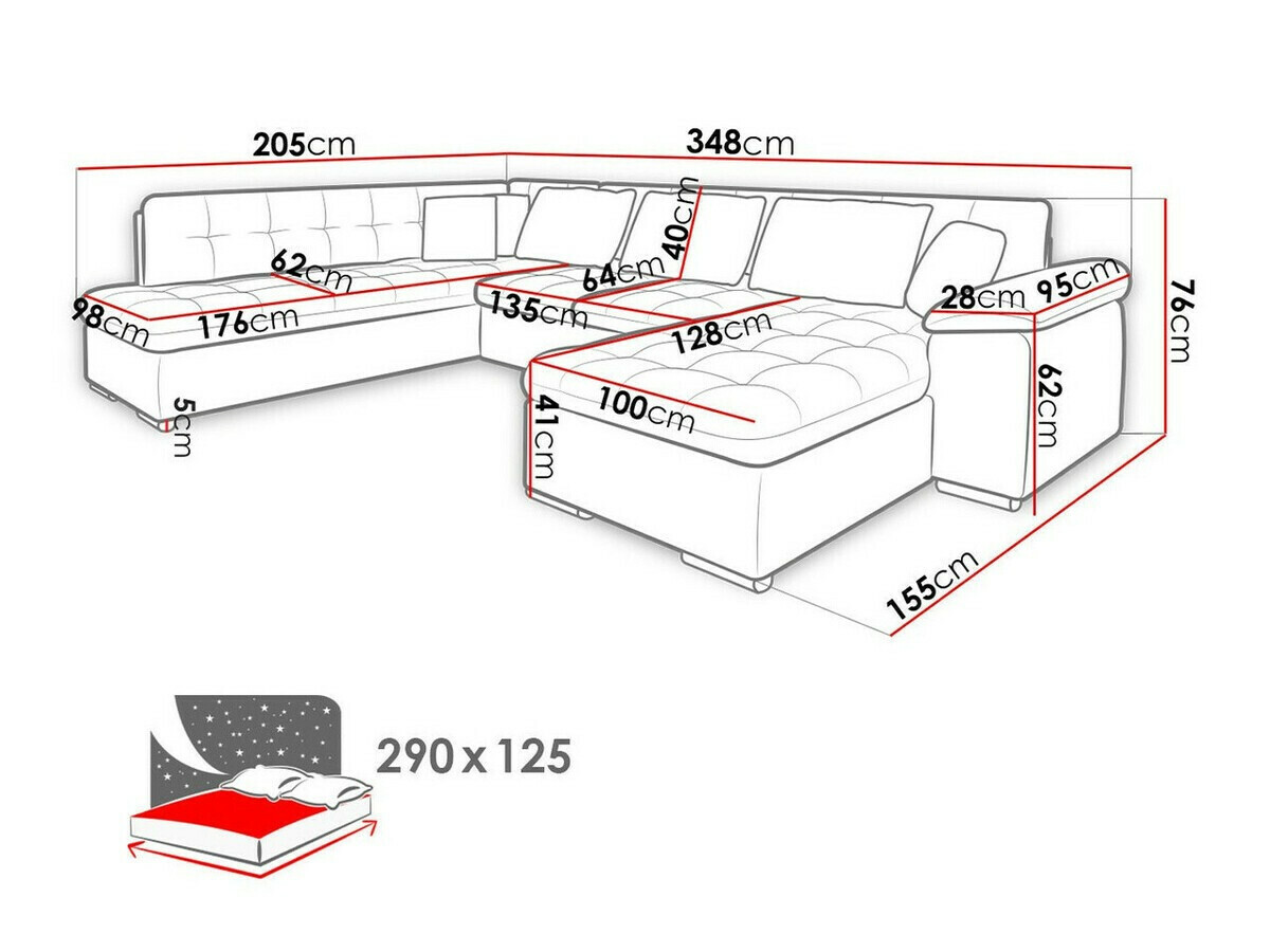 Corner sofa Comfivo Gemma VI (Magic Velvet 2225-151 + Venus Velvet 2941)