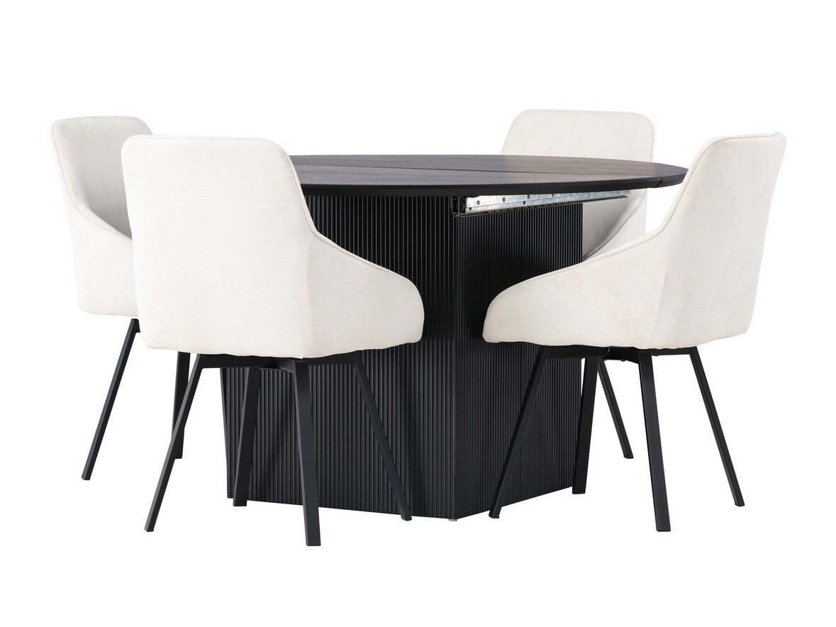 Dining set Dallas 4335 (Black + Beige)