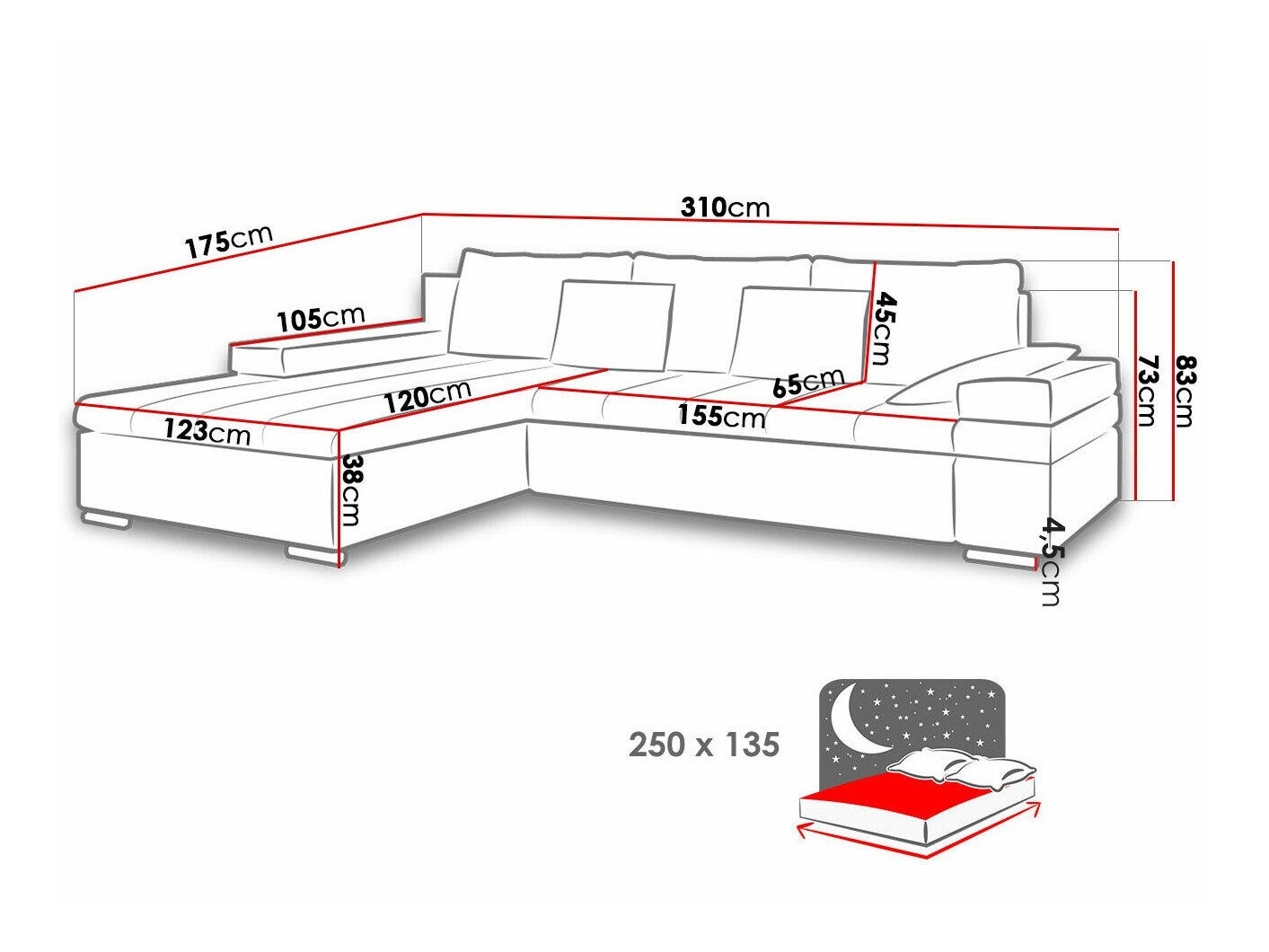 Corner sofa Comfivo Olivetum II (Magni 206.02)