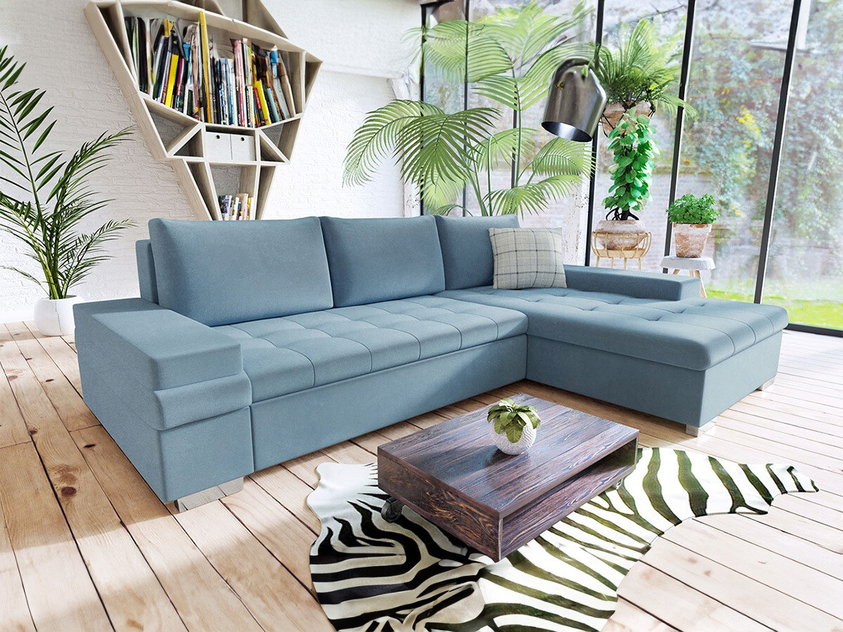 Corner sofa Comfivo Olivetum I (Magic Velvet 2260 + Senegal 818)