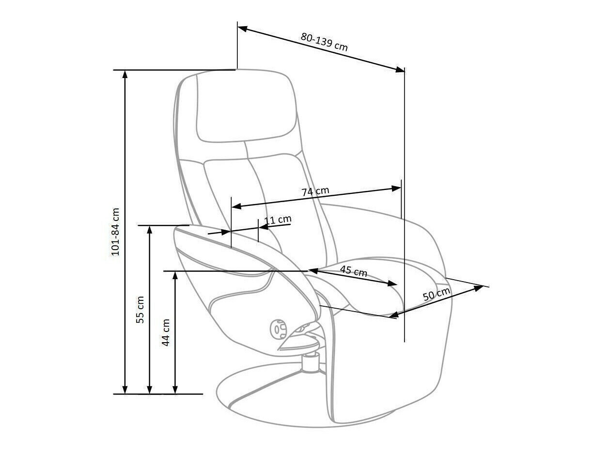 Armchair recliner Houston 492 (Beige)
