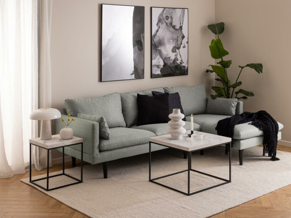 Coffee table Norsica 768 (Black + White marble)
