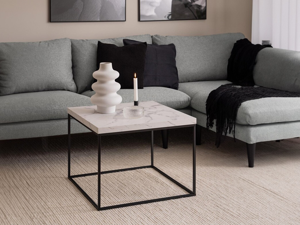 Coffee table Norsica 768 (Black + White marble)