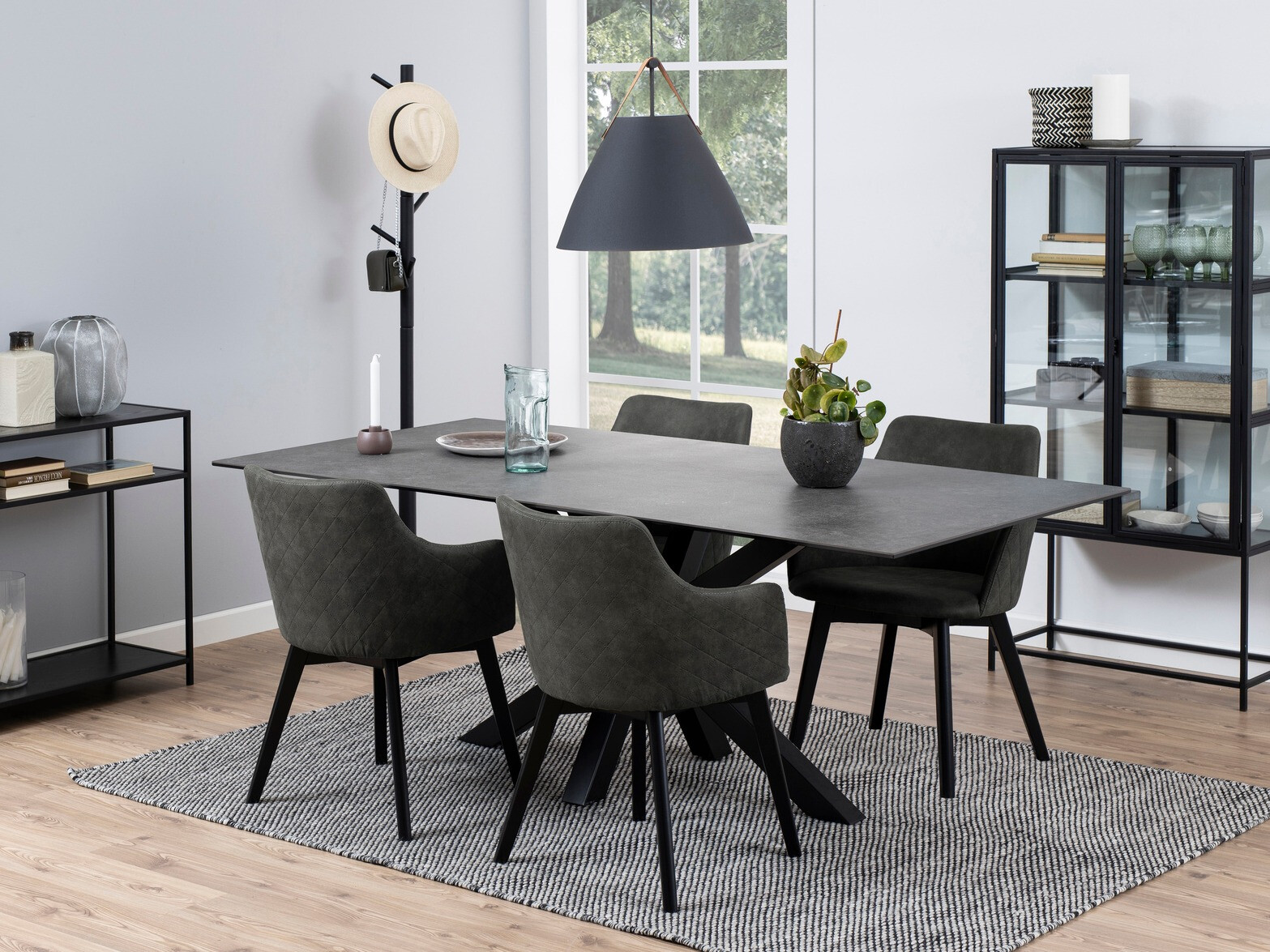 Dining set Norsica 559 (Anthracite + Black)