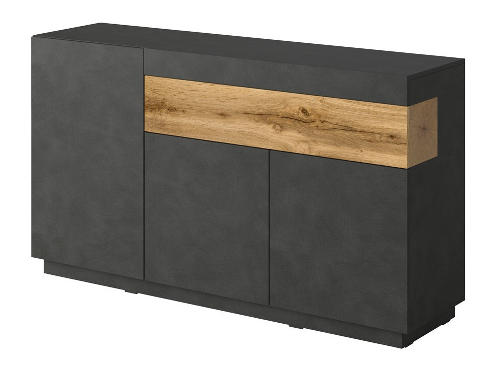 Chest of drawers Livlore 105 (Matera grey + Wotan Oak)