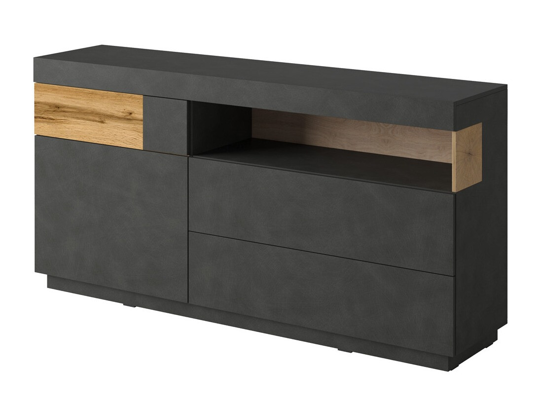 Chest of drawers Livlore 107 (Matera grey + Wotan Oak)
