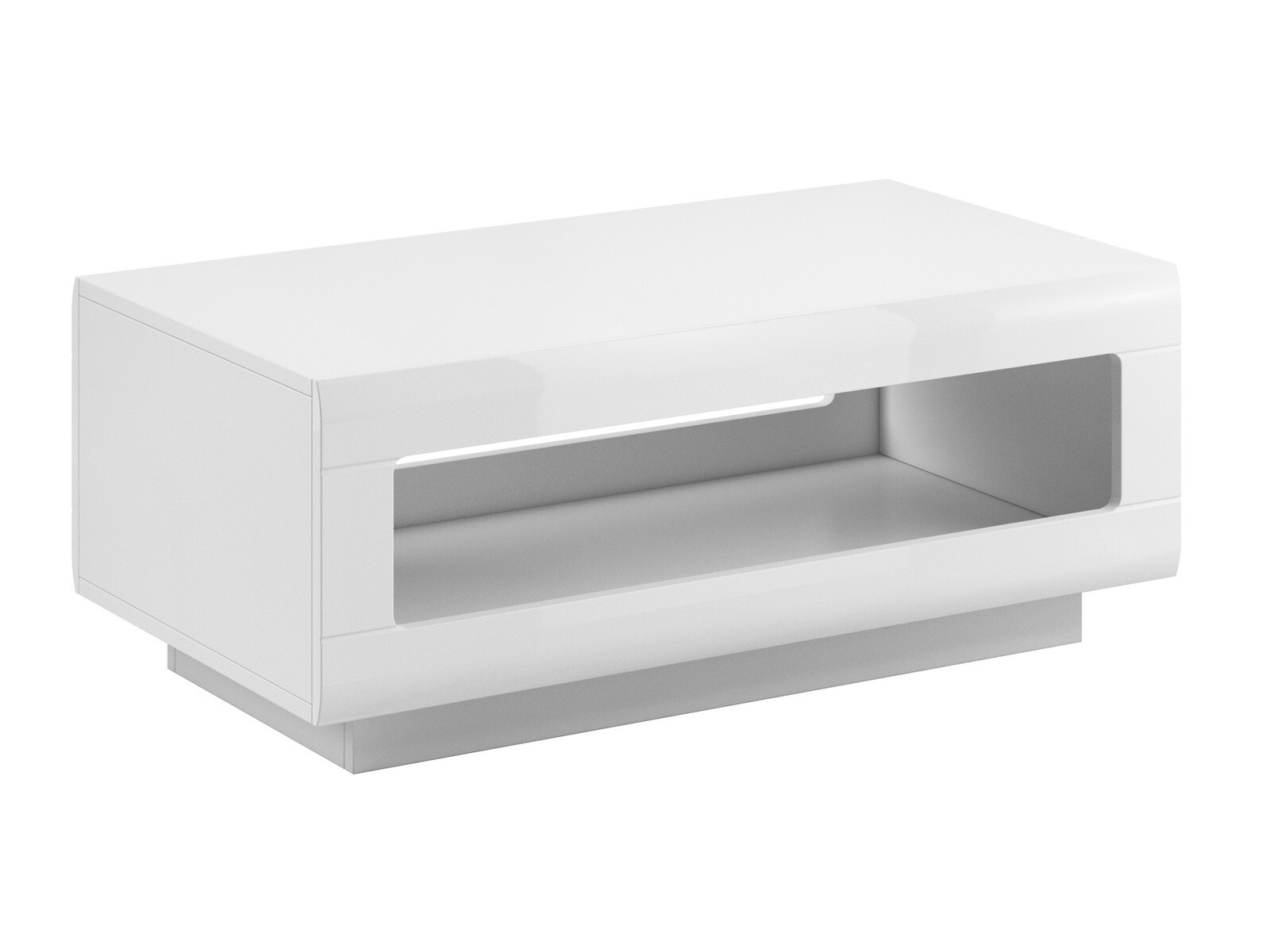 Coffee table Ophsalu 102 (White + Glossy white)