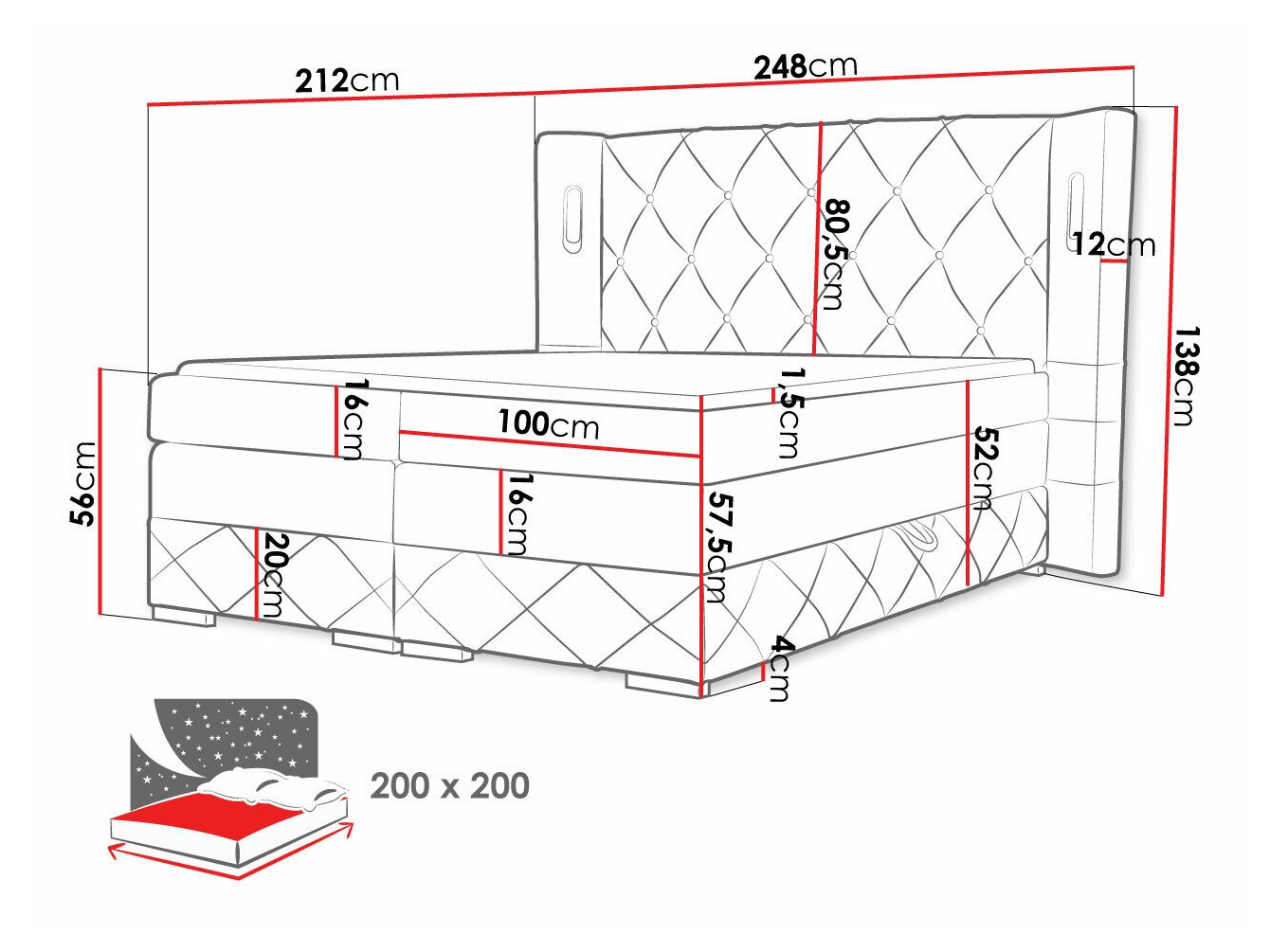 Continental bed Historia (Kameleon 09)