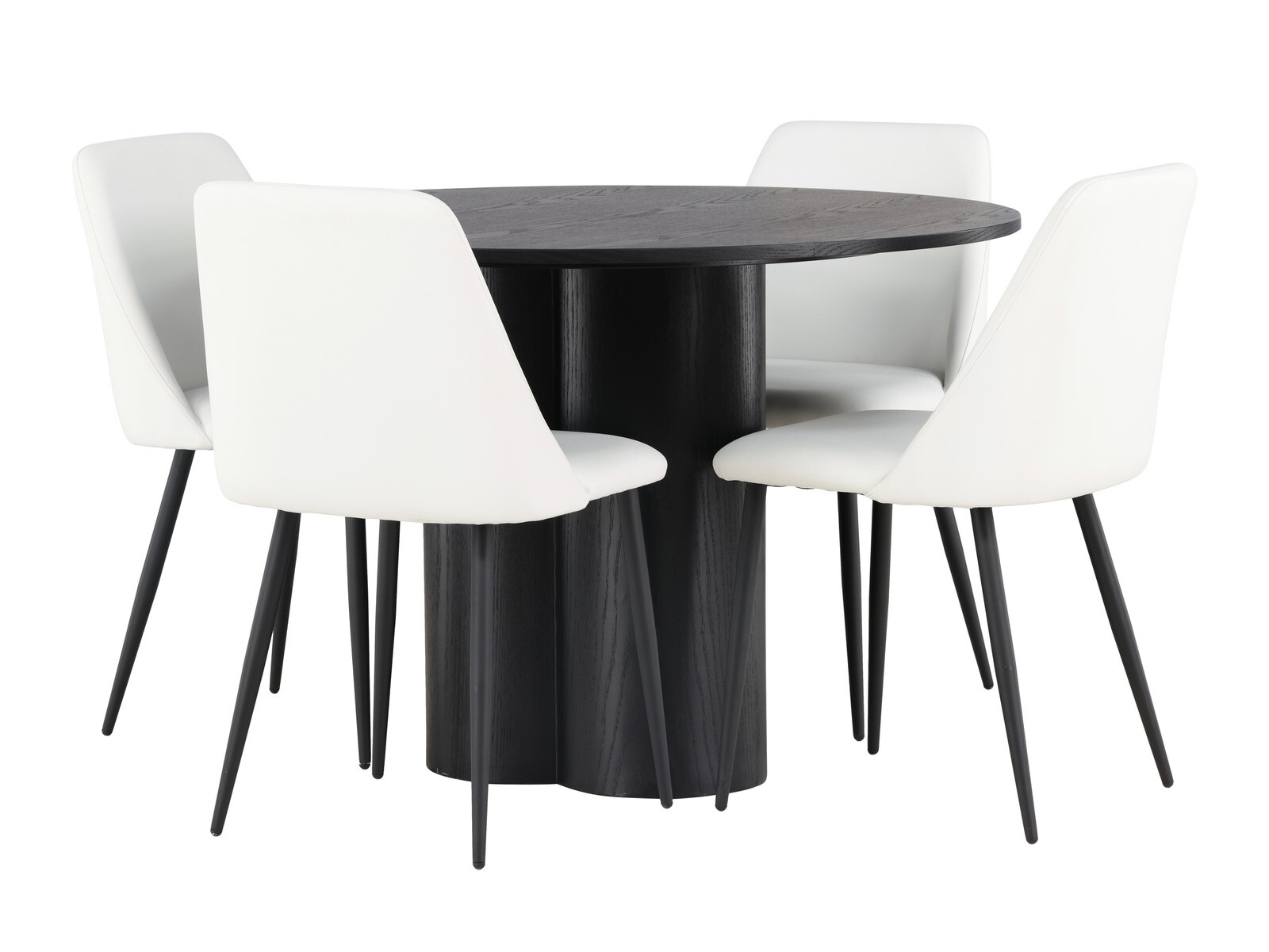 Dining set Dallas 4359 (White + Black)