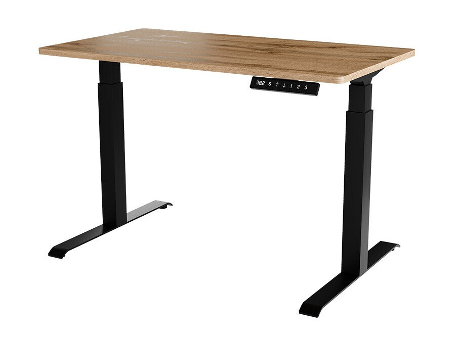 Height-adjustable desk Charlotte 194 (Wotan Oak + Black)