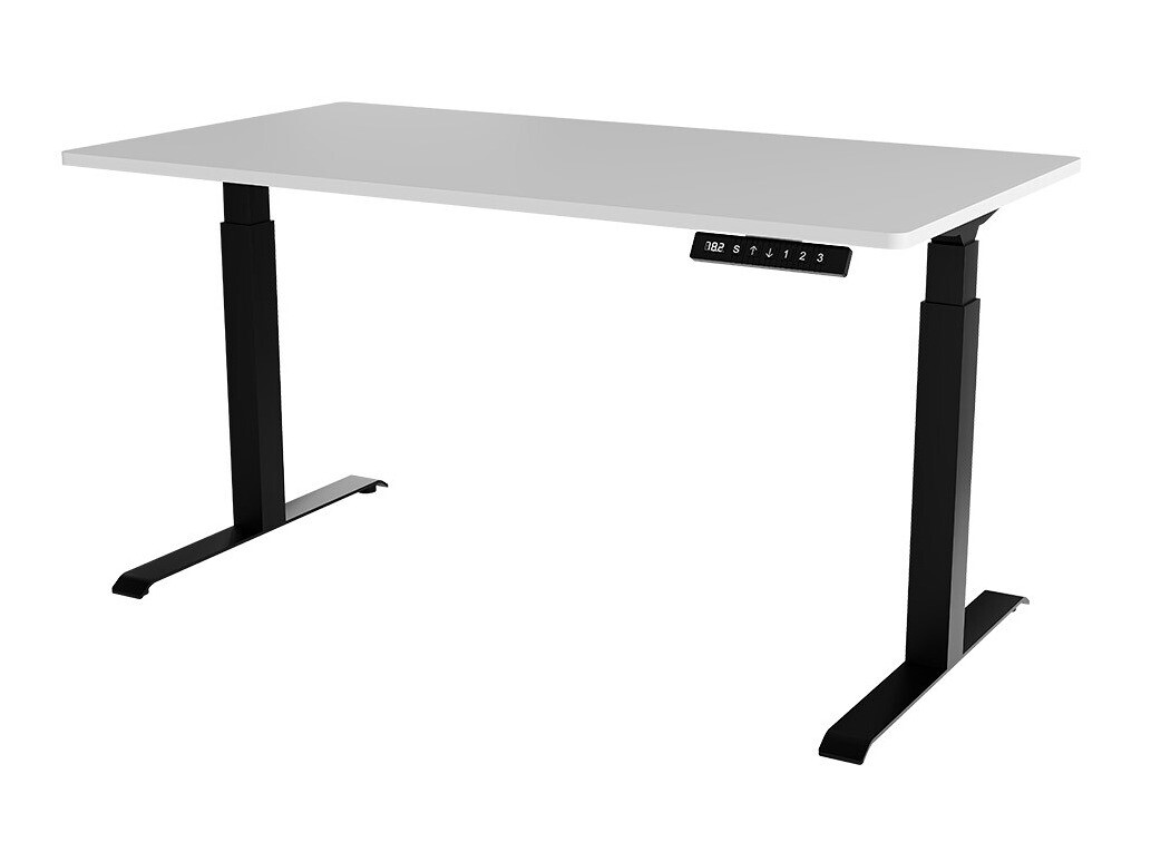 Height-adjustable desk Charlotte 195 (White + Black)