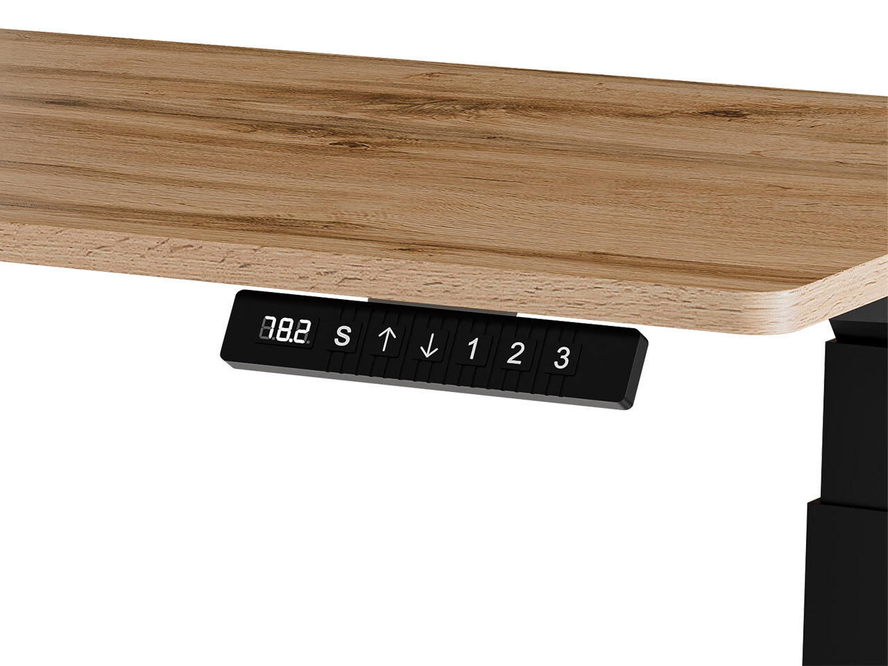 Height-adjustable desk Charlotte 195 (Wotan Oak + Black)
