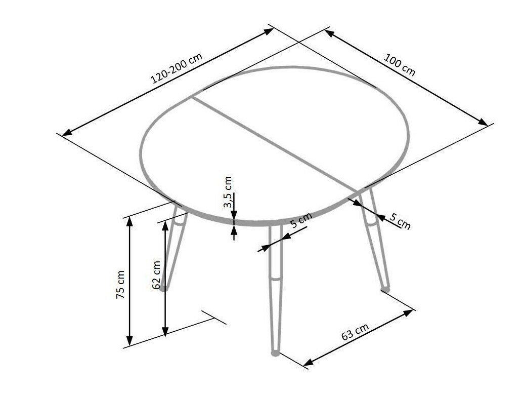 Table Houston Humus (White + San Remo oak)