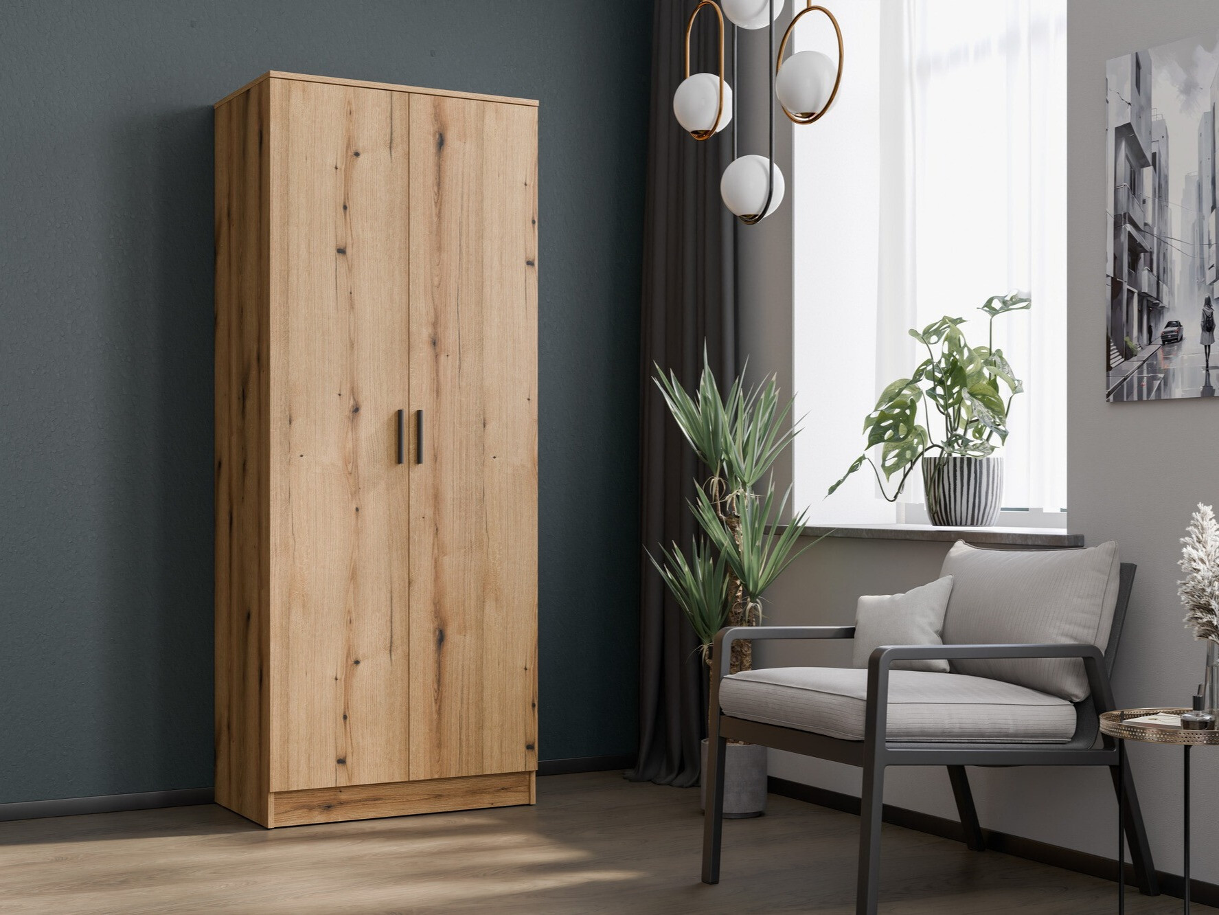 Wardrobe Orlando 221 (Light oak)