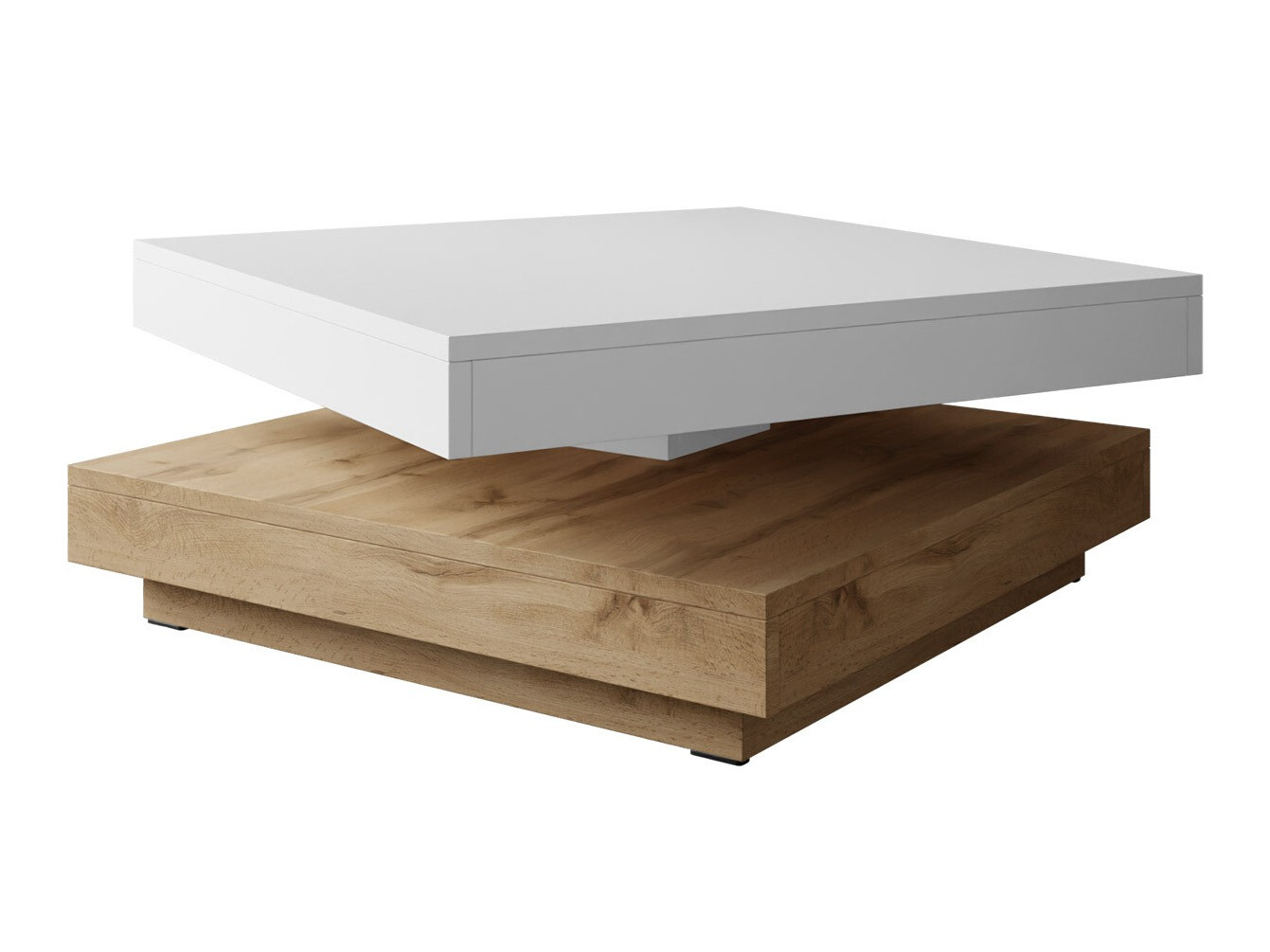 Coffee table transformer Comfivo Pisces (Wotan Oak + White)