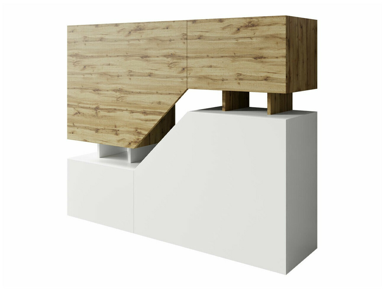 Sideboard Comfivo Daldune (Wotan Oak + White)