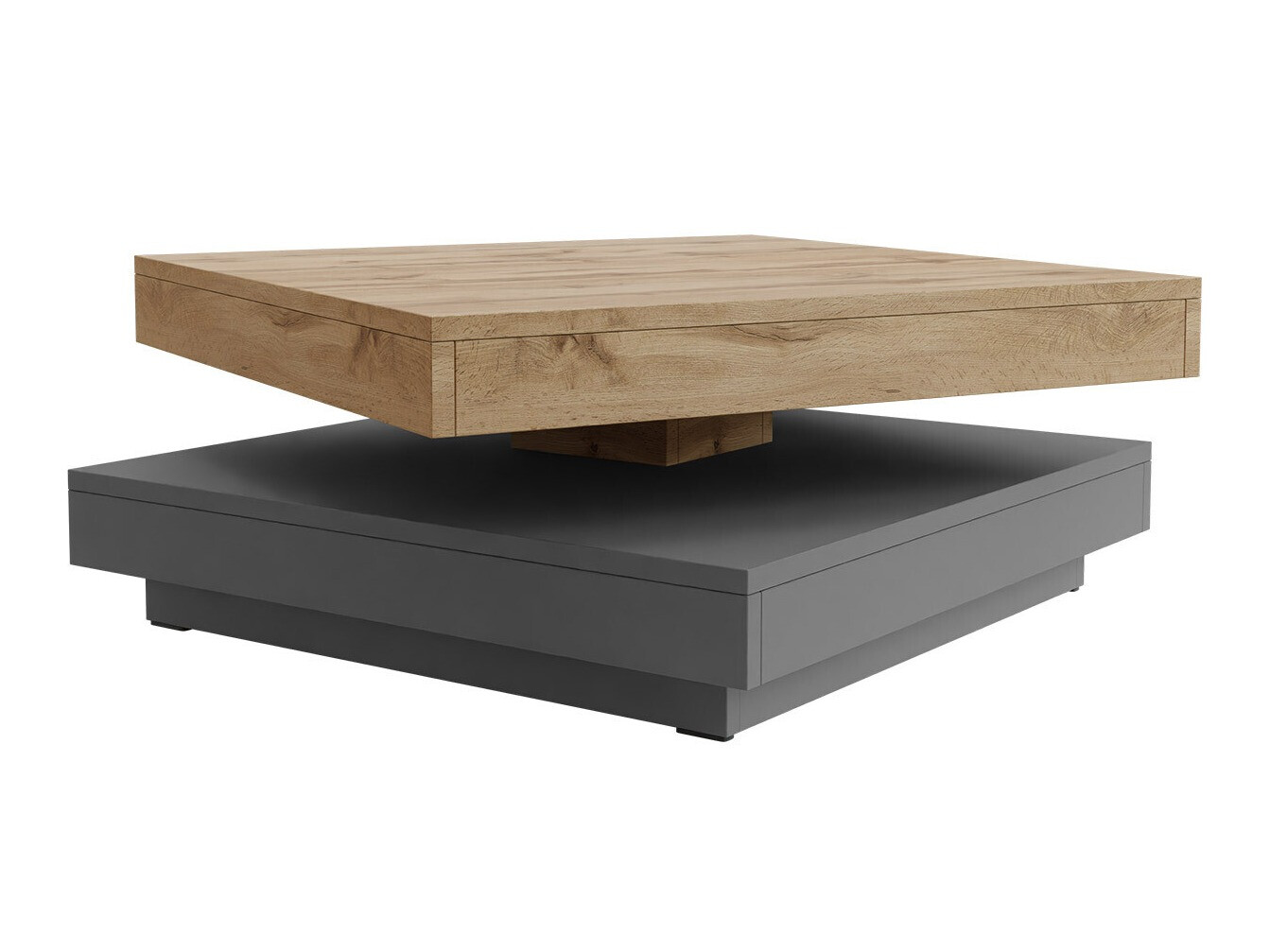 Transforming coffee table Comfivo Pisces (Graphite + Wotan Oak)