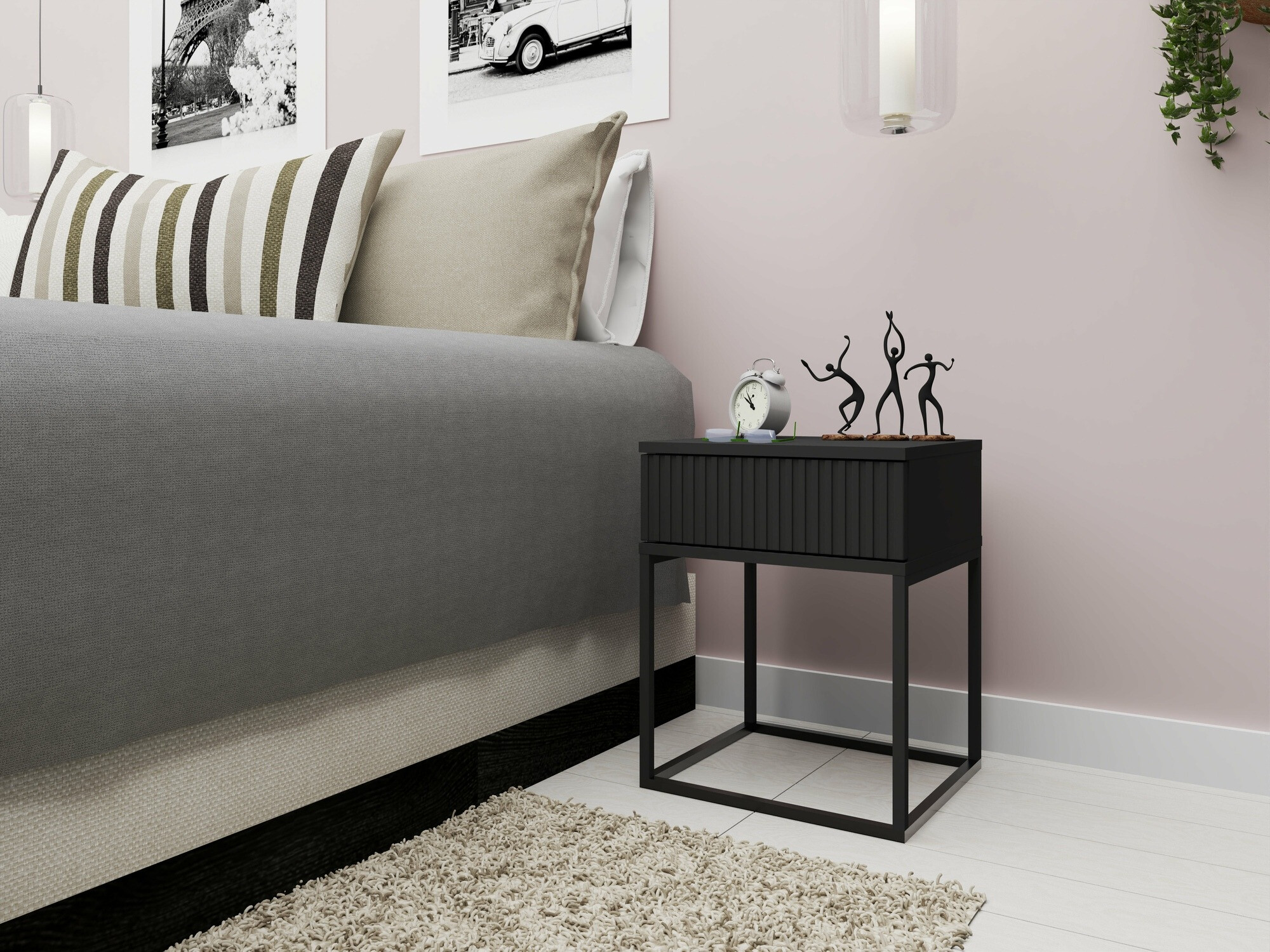 Bedside table Bristol 189 (Anthracite)
