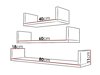 Wall-mounted set of shelves Sarasota 105 (Sonoma oak)