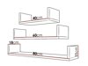 Wall-mounted set of shelves Sarasota 105 (White)