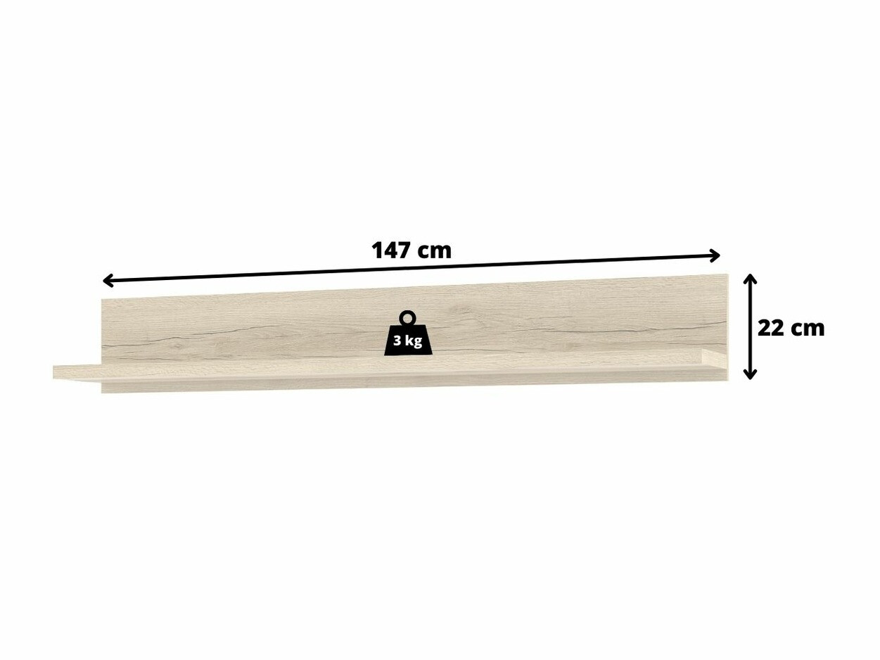 Wall shelf Tornua 100 (Dark spruce)