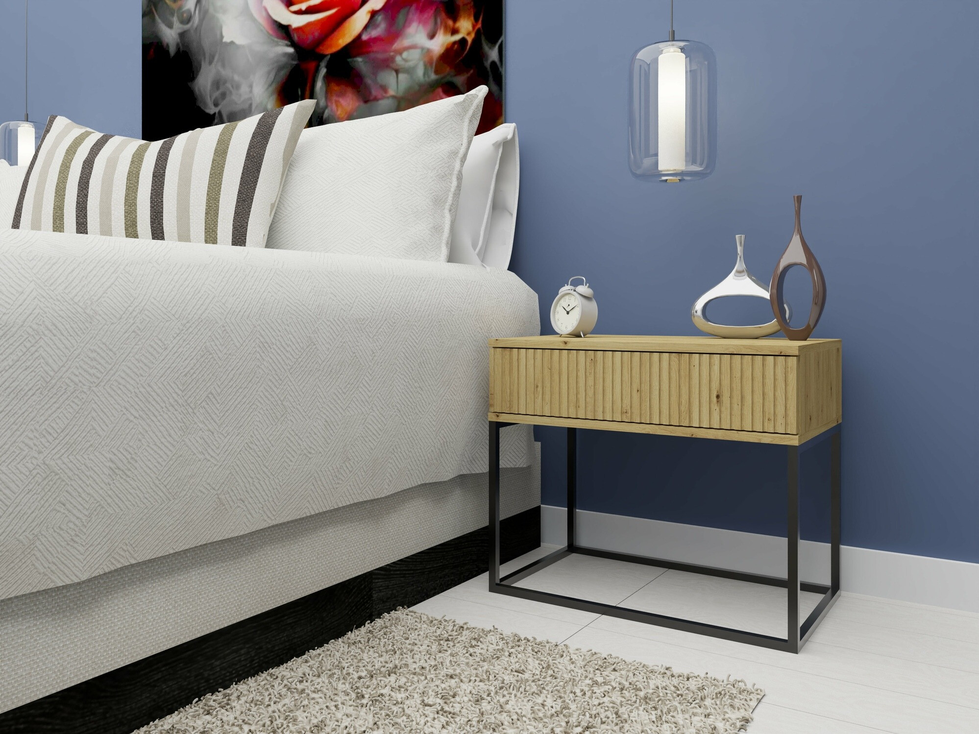 Bedside table Bristol 190 (Artisan oak)