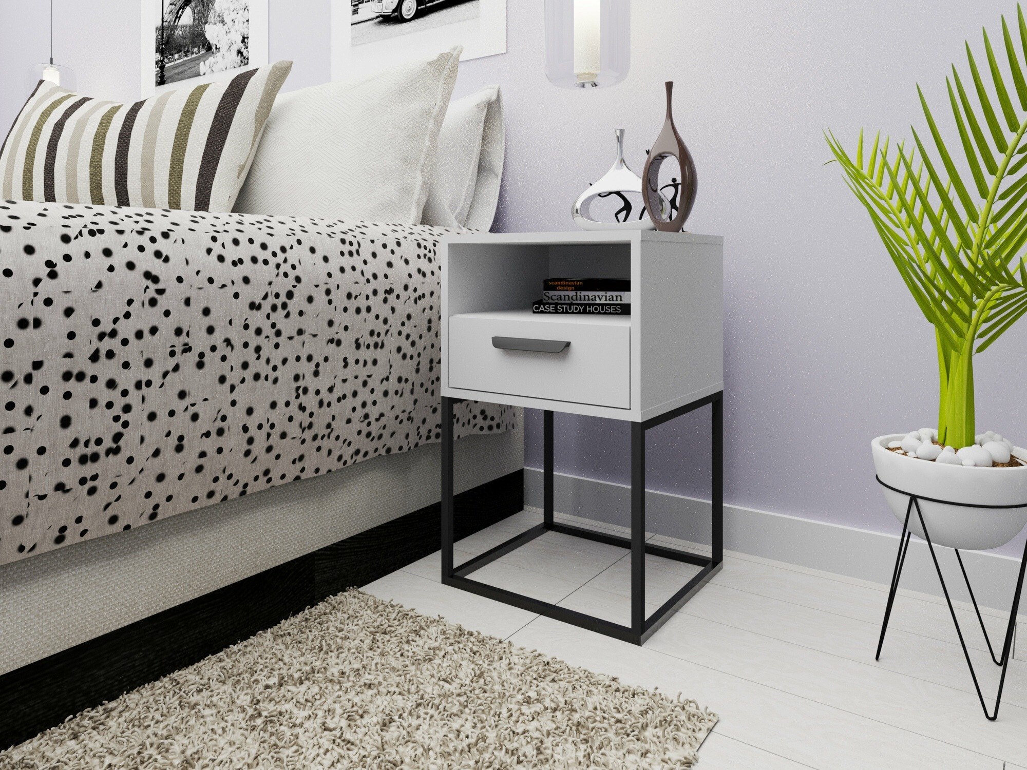 Bedside table Bristol 193 (White)