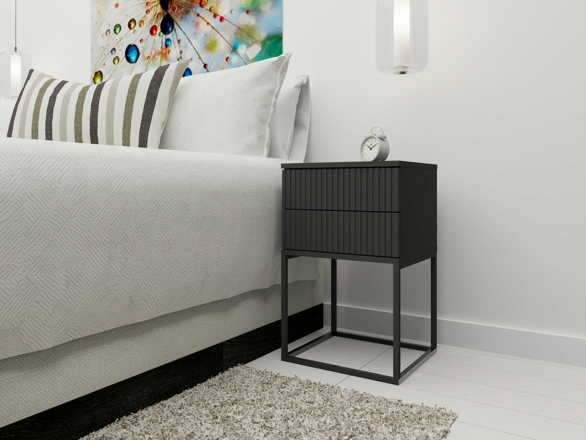 Bedside table Bristol 195 (Anthracite)