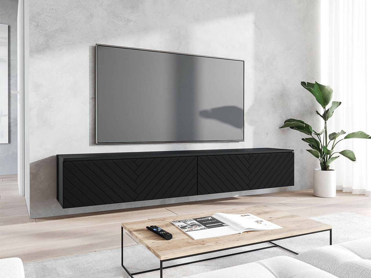 TV stand Sarasota 166 (Graphite + Black)