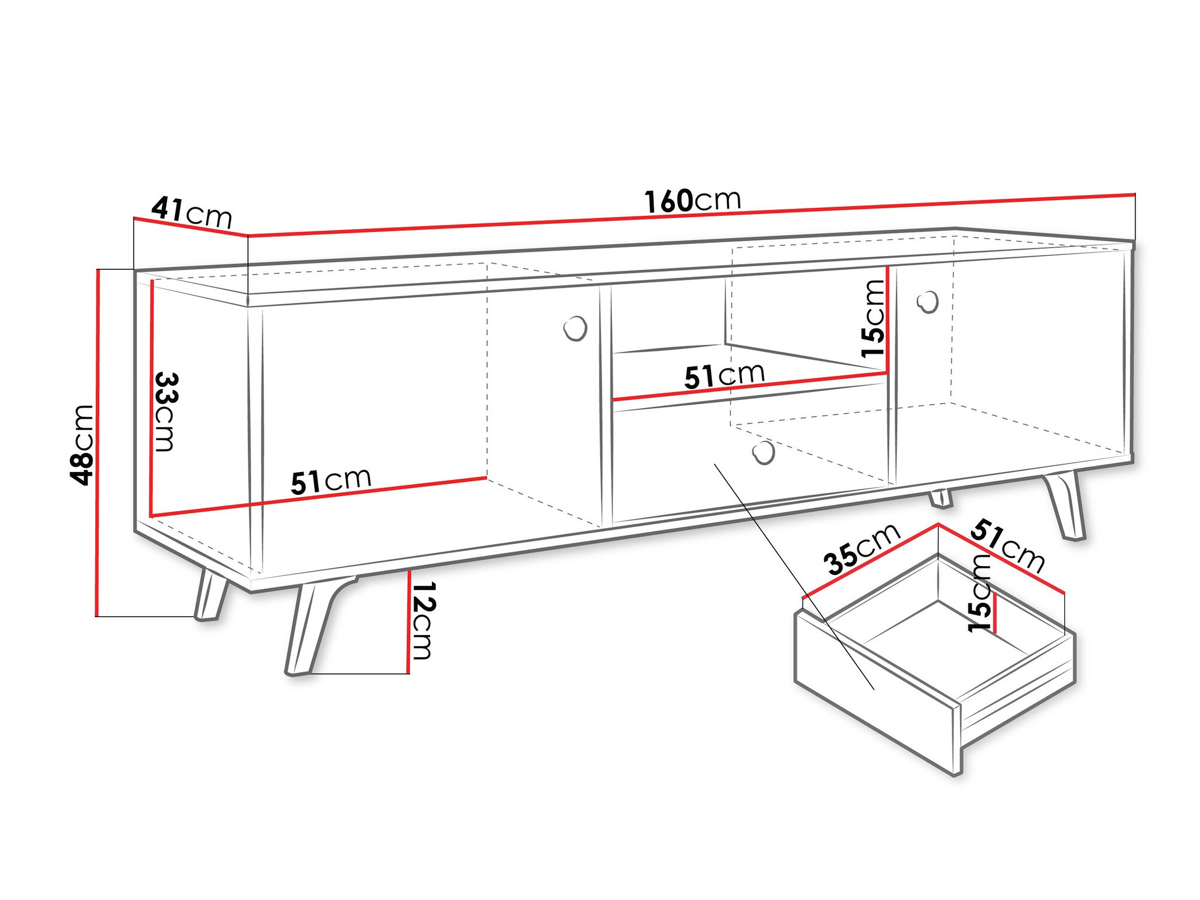 TV stand Monfera 104 (White)