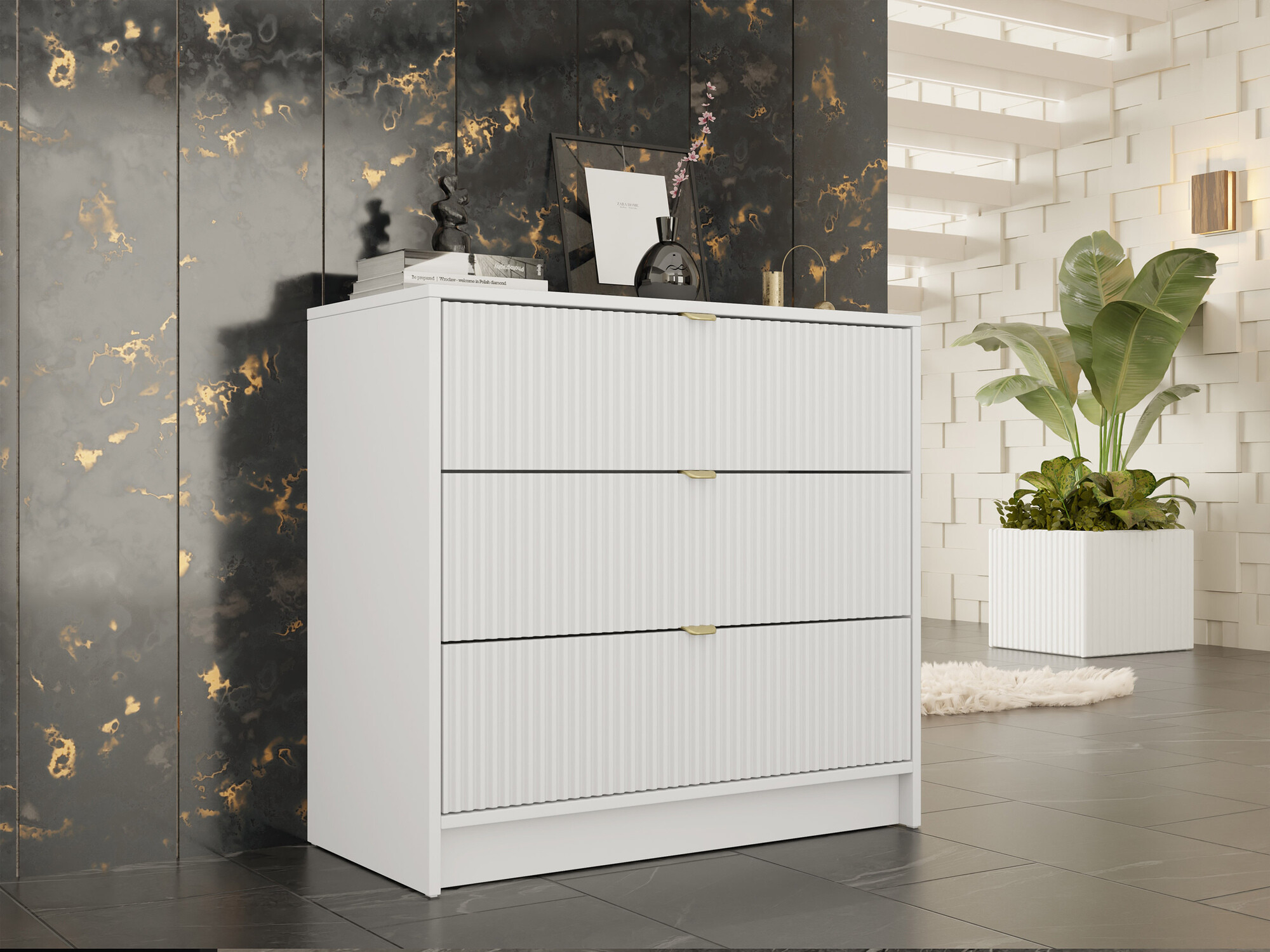 Chest of drawers Comfivo Papilio I (White)